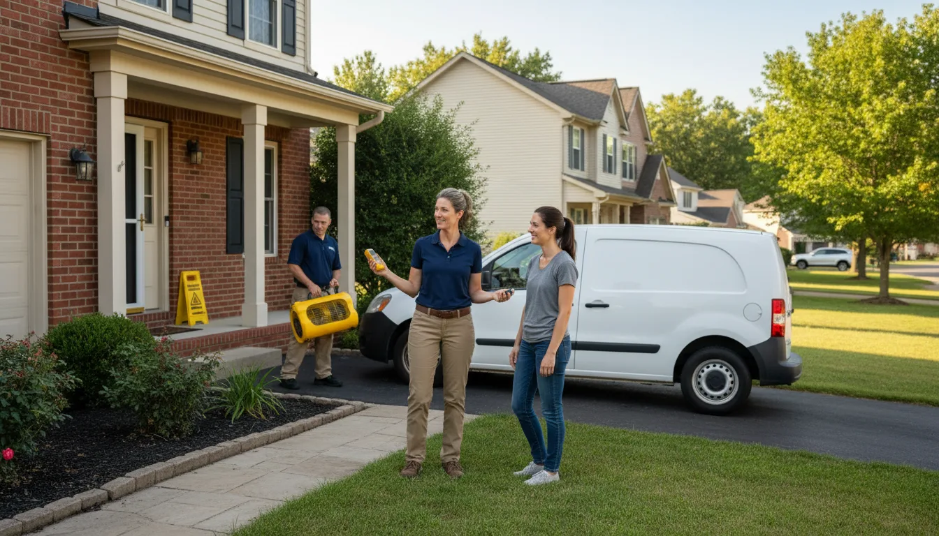Residential water damage restoration in Evangeline, LA
